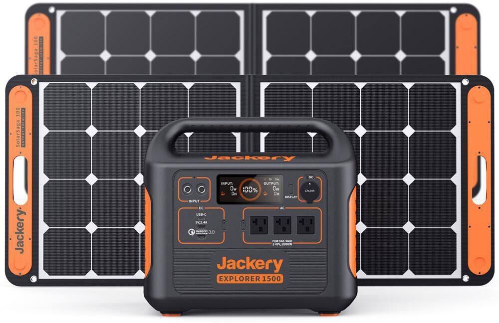 Solar Appliances: Top 10 Picks for Off-Grid Living 12 Jackery 1800-Watt Continuous/3600W Peak Solar Generator SG1500 with 2 Solar Panels 100W Push Button Start for Outdoors