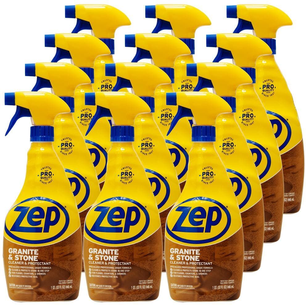 ZEP 32 oz. Granite and Stone Countertop Polish, Cleaner and Protectant (12-Pack)