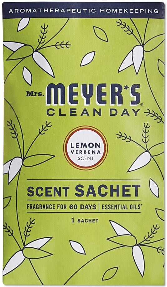 Mrs. Meyer's Clean Day 0.05 lbs. Clean Day Sachets Lemon Verbena Sachet Automatic Air Freshener Dispenser Lemon Verbena (18/Carton)