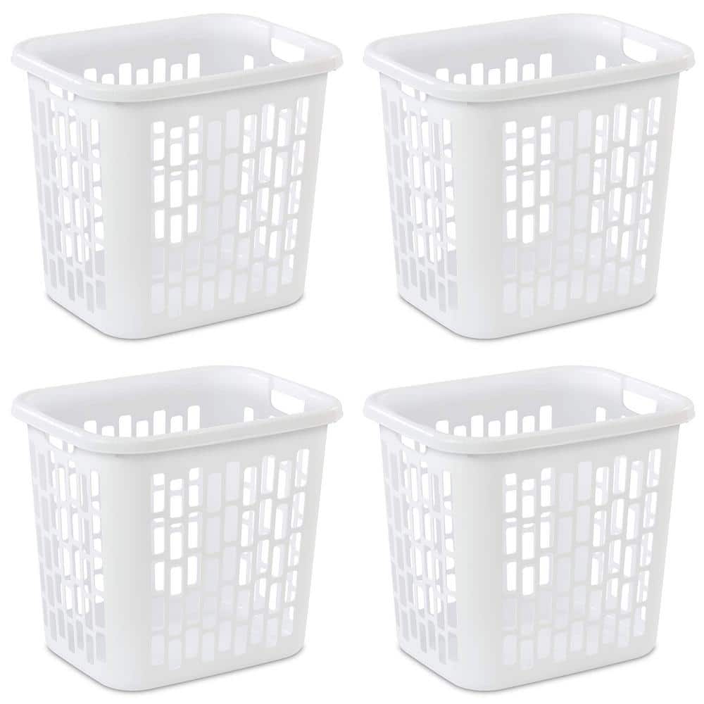 Sterilite Ultra Easy Carry Plastic Dirty Clothes Laundry Basket Hamper (4-Pack)