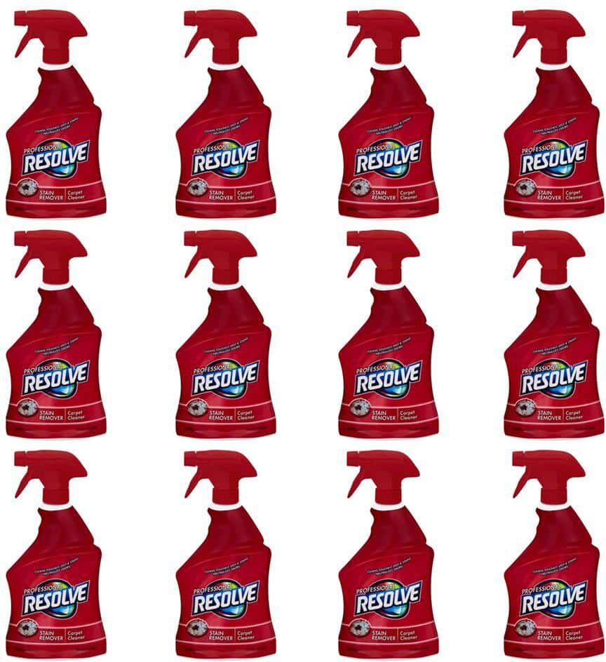 Resolve 32 oz. Professional Carpet Cleaner and Stain Remover Spray (12-Pack)