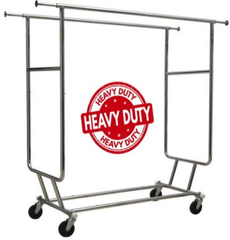 Only Hangers Metallic Metal Clothes Rack 60 in. W x 64 in. H