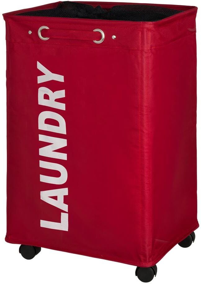 Wenko Quadro Red Laundry Bin