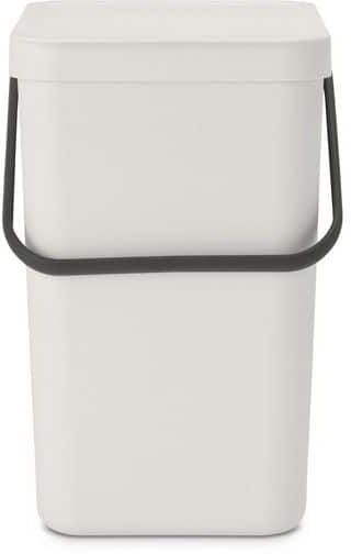 Brabantia Sort and Go Bin, Plastic, 6.6 Gal. (25 l) - Light Gray