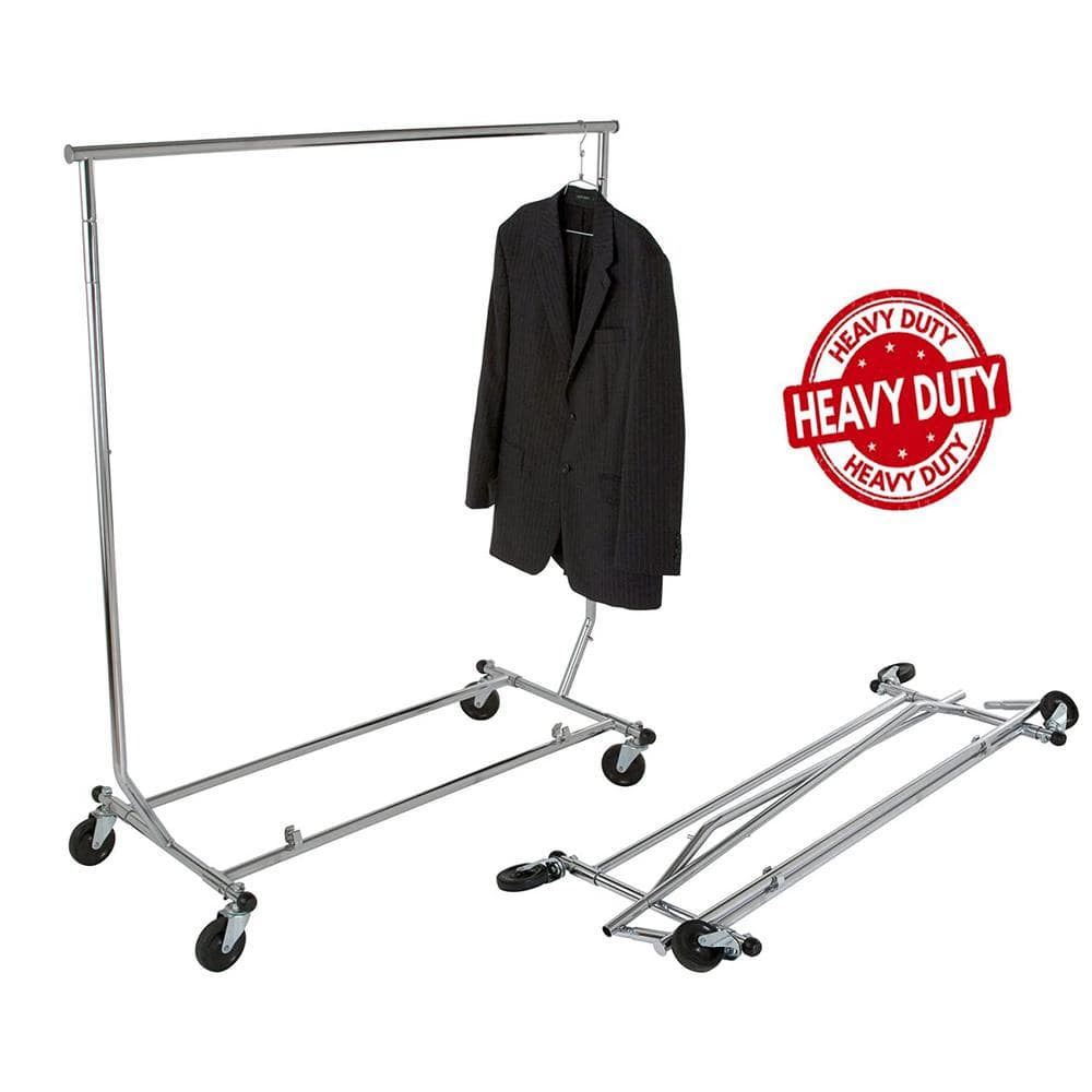 Only Hangers Metallic Metal Clothes Rack 53 in. W x 6 in. H
