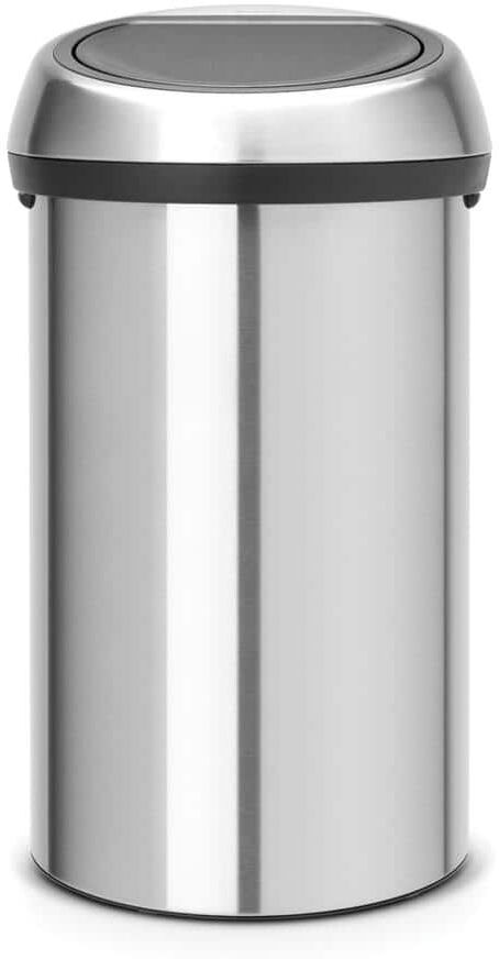 Brabantia 16 Gal. Matte Steel Fingerprint Proof Touch Top Trash Can