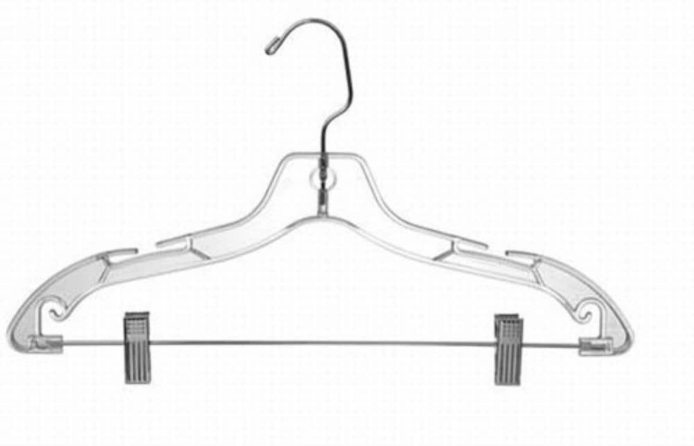 Only Hangers Clear Plastic Suit Hangers 25-Pack