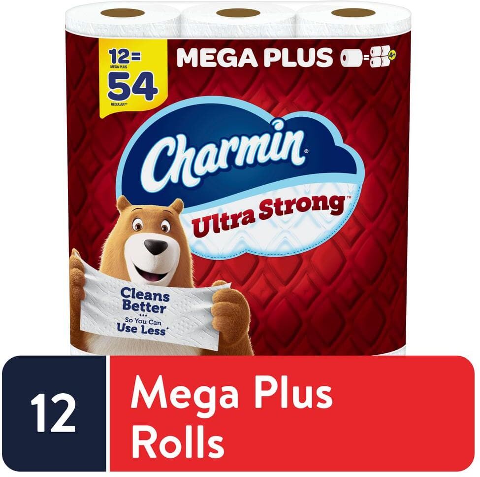 Charmin Ultra Strong Toilet Paper Rolls (12 Mega Plus Rolls)