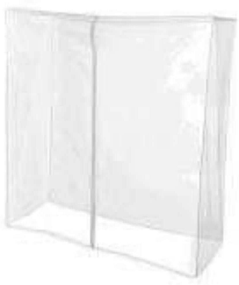 Only Hangers Clear Vinyl Clothes Rack 38.5 in. W x 54 in. H