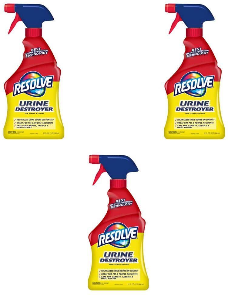 Resolve 32 oz. Pet Urine Destroyer and Odor Remover Carpet Cleaner Spray (3-Pack)