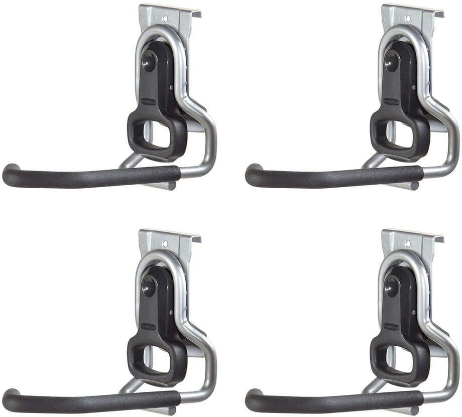 Rubbermaid FastTrack Garage Storage Vertical Hanger Wall Hook Bike Rack (4 Pack)