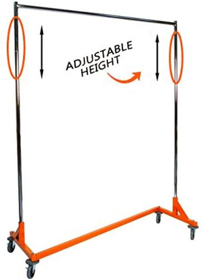 Only Hangers Orange Z Metal Clothes Rack 63 in. W x 84 in.