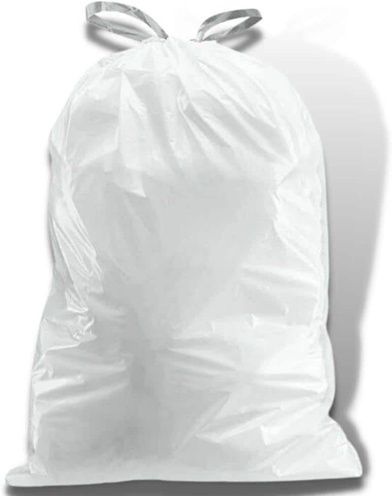 Plasticplace 2.0 Mil 25.625 in. x 28 in. 18 Gal. White Trash Bags (80-Count)