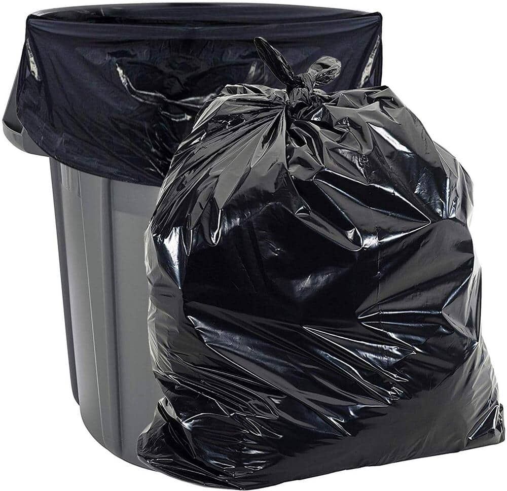 Commander 42 Gal. 4 Mil Black Heavy Duty Trash Bags 33 in. x 45 in. Pack of 32 for Home, Kitchen, Lawn and Contractor