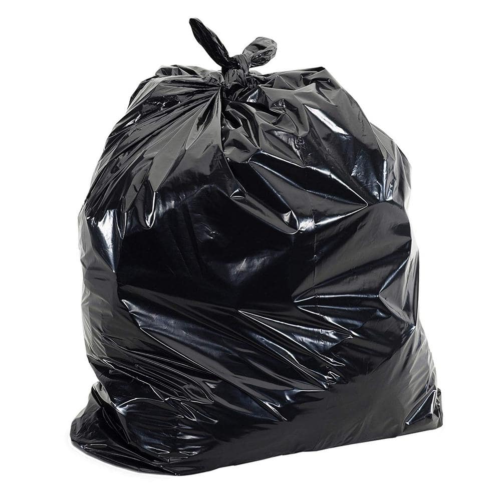 Aluf Plastics 40-45 Gal. Black Trash Bags - 33 in. x 47 in. (Pack of 100) 1.5 mil (eq) - for Construction and Commercial Use