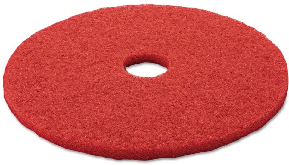 3M Low-Speed Buffer Floor Pads 5100, 20 in. Dia, Red, (5-Carton)