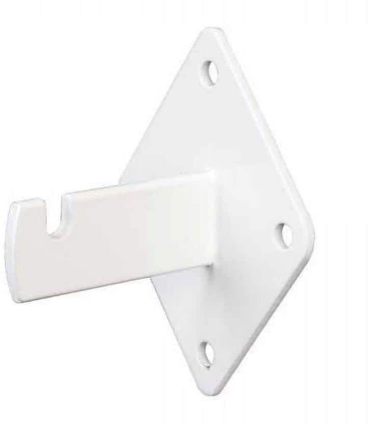 Only Hangers Wall Mount Brackets for Grid or Slatgrid Panels in White (25-Pack)