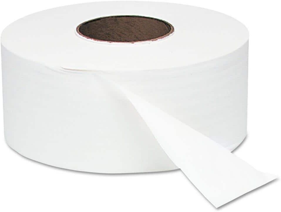 Windsoft 3.4 in. W x 1000 ft. L White Septic Safe Jumbo-Roll Toilet Paper 2-Ply (12-Rolls/Carton)