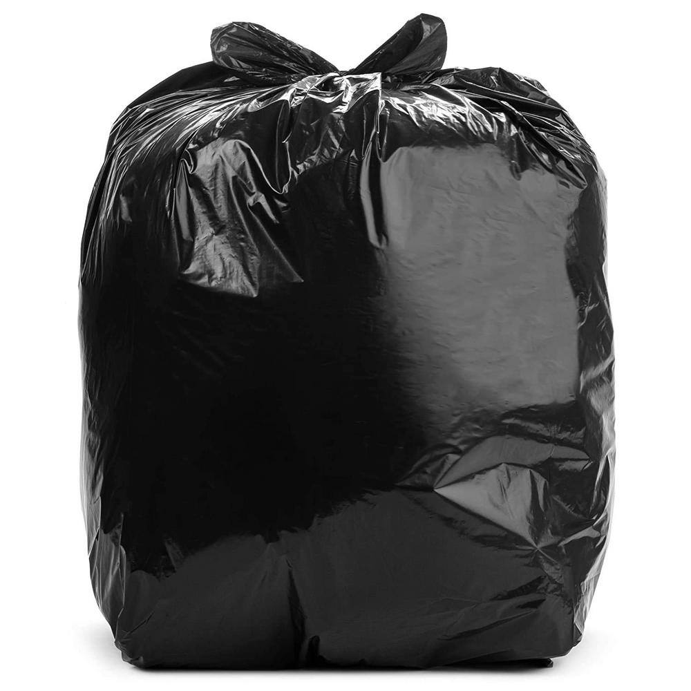 Aluf Plastics 45 Gal. 2 Mil (eq) Black Trash Bags 40 in. x 46 in. Pack of 100 for Industrial and Hospitality
