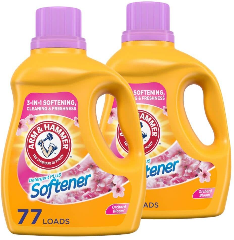 ARM & HAMMER 100.5 oz. Orchard Bloom Liquid Laundry Softener and Detergent (77 Loads) (2-Pack)