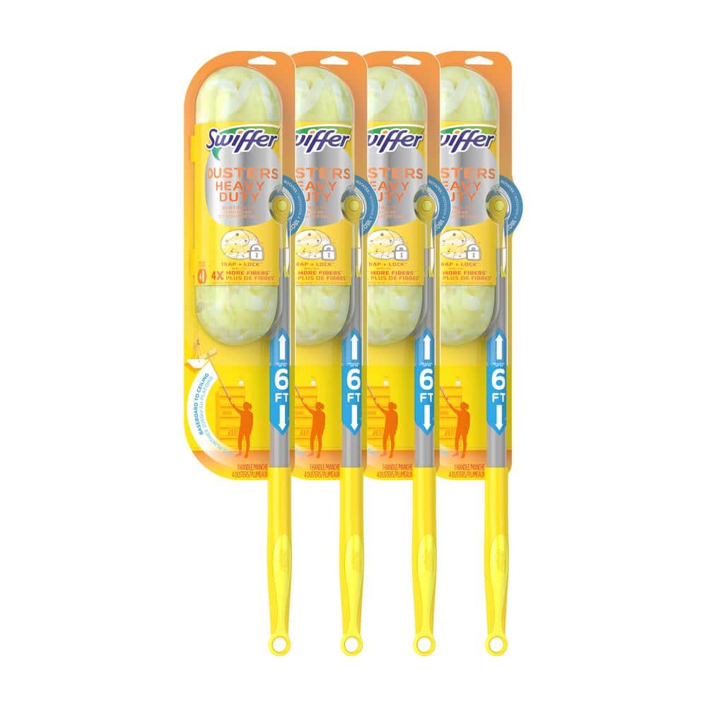 Swiffer Super Extendable Dusting Kit with Heavy Duty Refills (1-Handle, 4-Dusters)