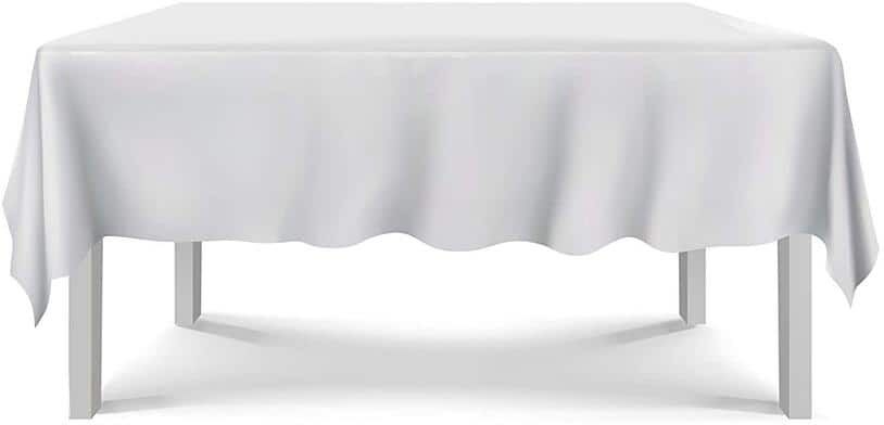 Aluf Plastics White Table Covers 36 in. x 103 in. Pack of 400 for Industrial, Commercial, Municipal and Healthcare