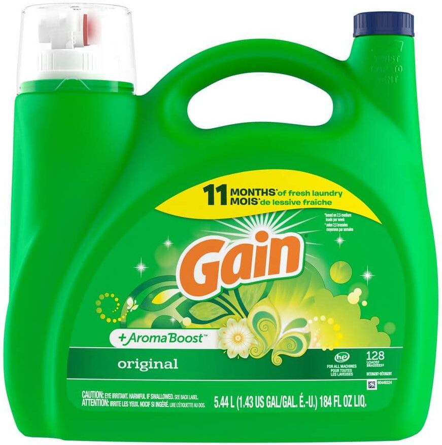 Gain 184 oz. Plus AromaBoost Original Scent Liquid Laundry Detergent (128-Loads)