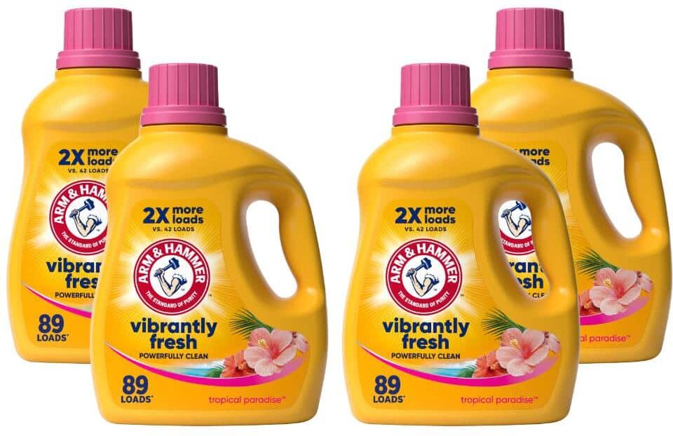 ARM & HAMMER 102.5 fl. oz. Tropical Paradise Dual HE Liquid Laundry Detergent 89 Loads (4-Pack)