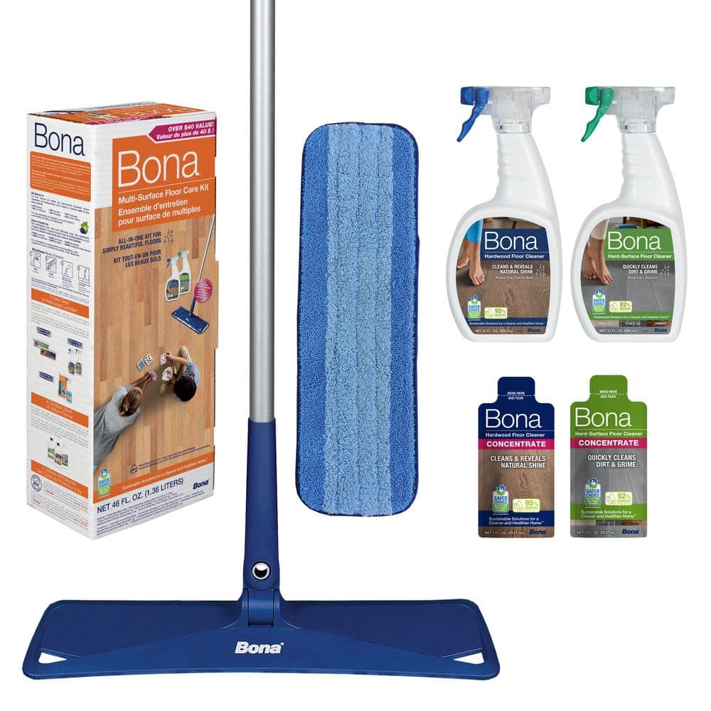 Bona Microfiber Multi-Surface Flat Mop Floor Care Kit