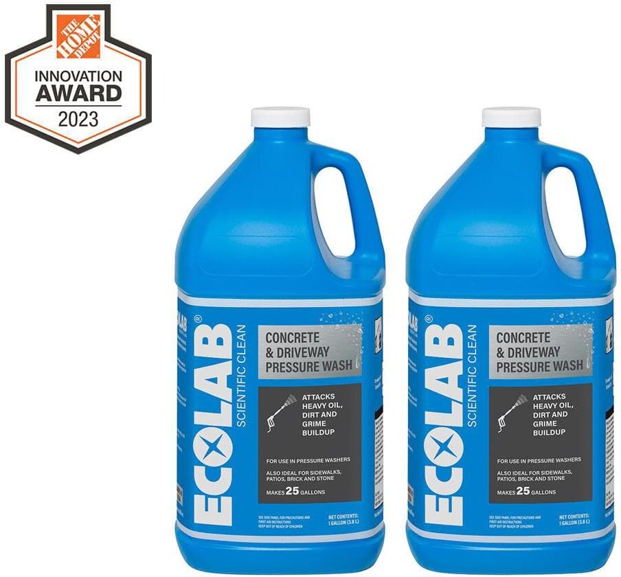 ECOLAB 1 Gal. Outdoor Concrete and Driveway Pressure Wash Construction Grade Concentrate Cleaner (2-Pack)