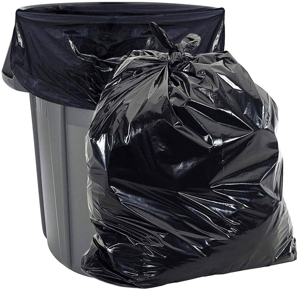 Aluf Plastics 56 Gal. 2 Mil (eq) Black Trash Bags 43 in. x 47 in. Pack of 50 for Janitorial, Industrial and Hospitality