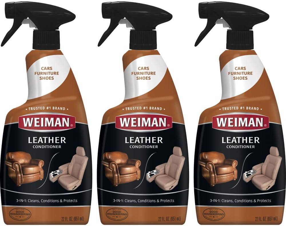 Weiman 22 oz. Leather Cleaner and Polish Spray (3-Pack)