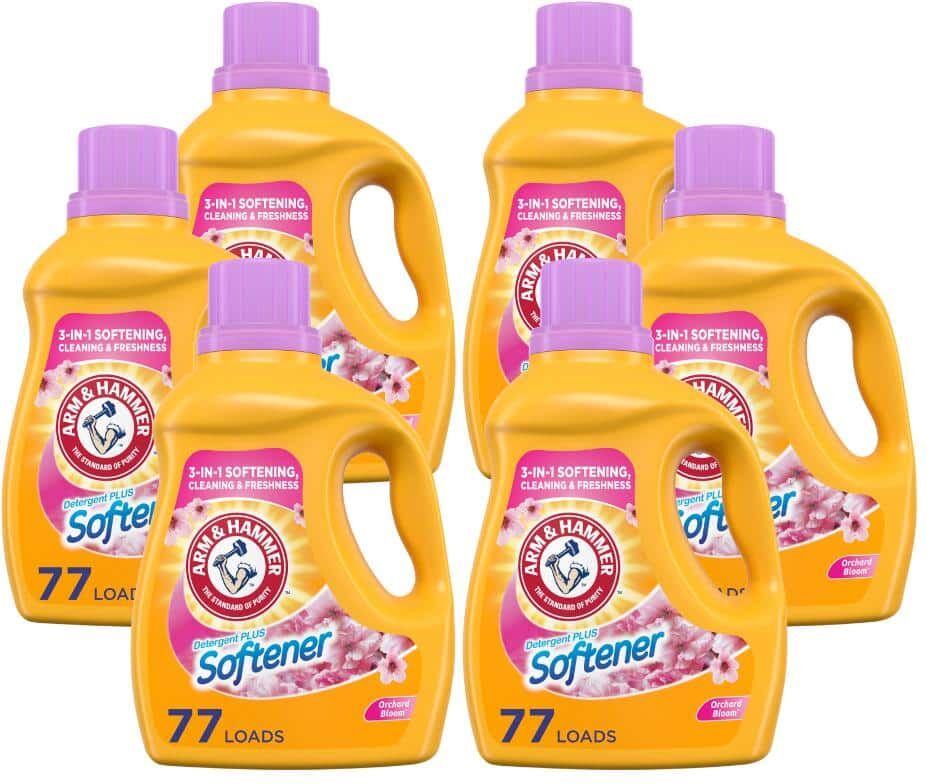 ARM & HAMMER 100.5 oz. Orchard Bloom Liquid Laundry Softener and Detergent (77 Loads) (6-Pack)