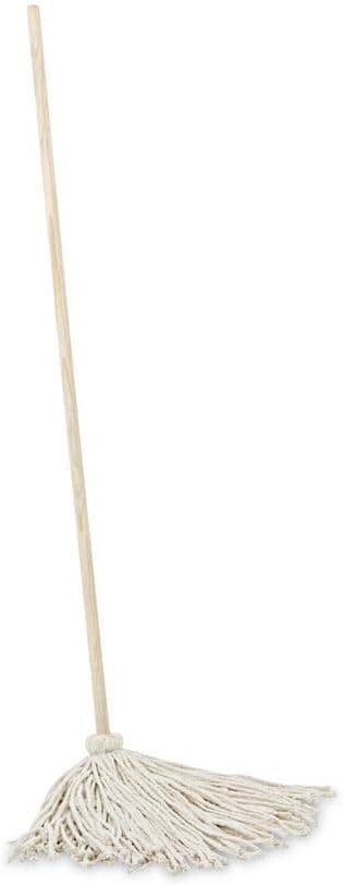 Boardwalk 48 in. Wooden Handle 16 oz. Cotton Fiber Head Commercial Deck String Mop (6-Carton)