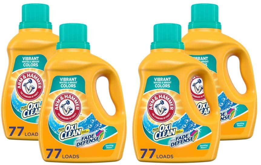 ARM & HAMMER 100.5.fl.oz Sparkling Waters Plus Fade Defense Liquid Laundry Detergent (77-Loads) (4-Pack)