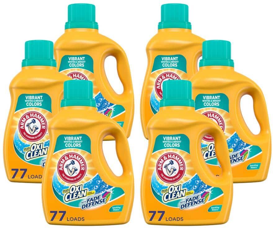 ARM & HAMMER 100.5.fl.oz Sparkling Waters Plus Fade Defense Liquid Laundry Detergent (77-Loads) (6-Pack)