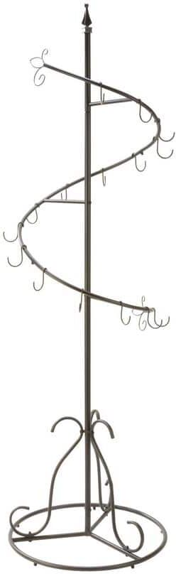 TRIPAR INTERNATIONAL, INC. Spiral 15-Hook Metal Freestanding Purse Tree in Brown