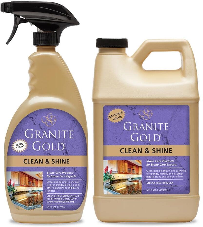 Granite Gold 88 oz. Clean and Shine Spray Countertop Cleaner and Polish Value Pack for Granite, Marble, Quartz, and more (2-Pack)