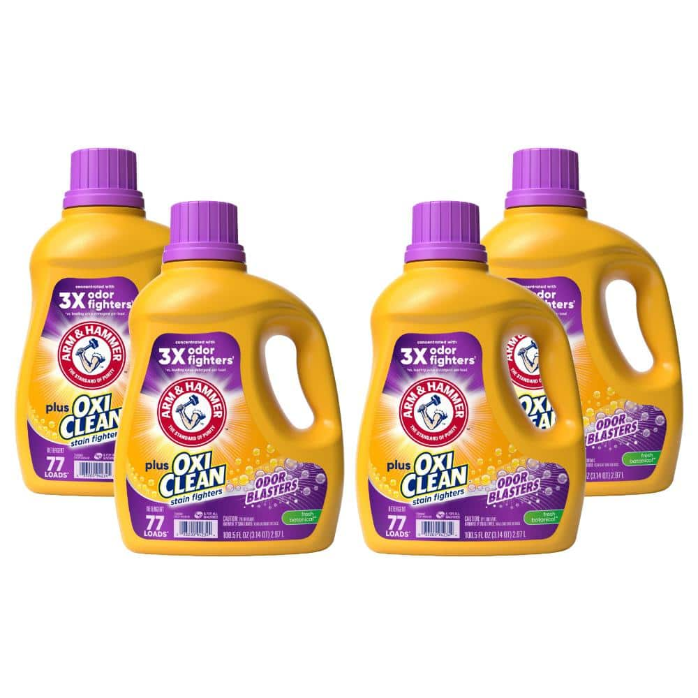 ARM & HAMMER 100.5 oz. Fresh Bontanical Plus Oxiclean Odor Blaster Liquid Laundry Detergent (77-Loads) (4-Pack)