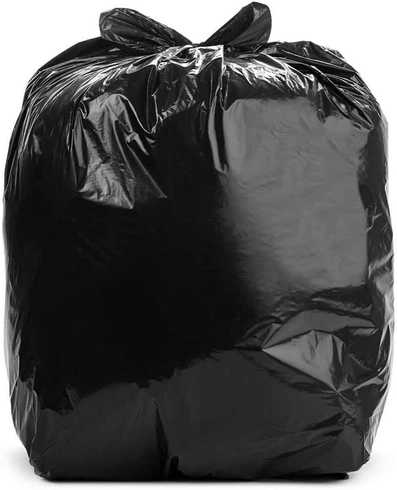 Aluf Plastics 45 Gal. Heavy-Duty Black Trash Bags - 40 in. x 47 in. (Pack of 100) 2 mil (eq) - for Construction and Commercial Use