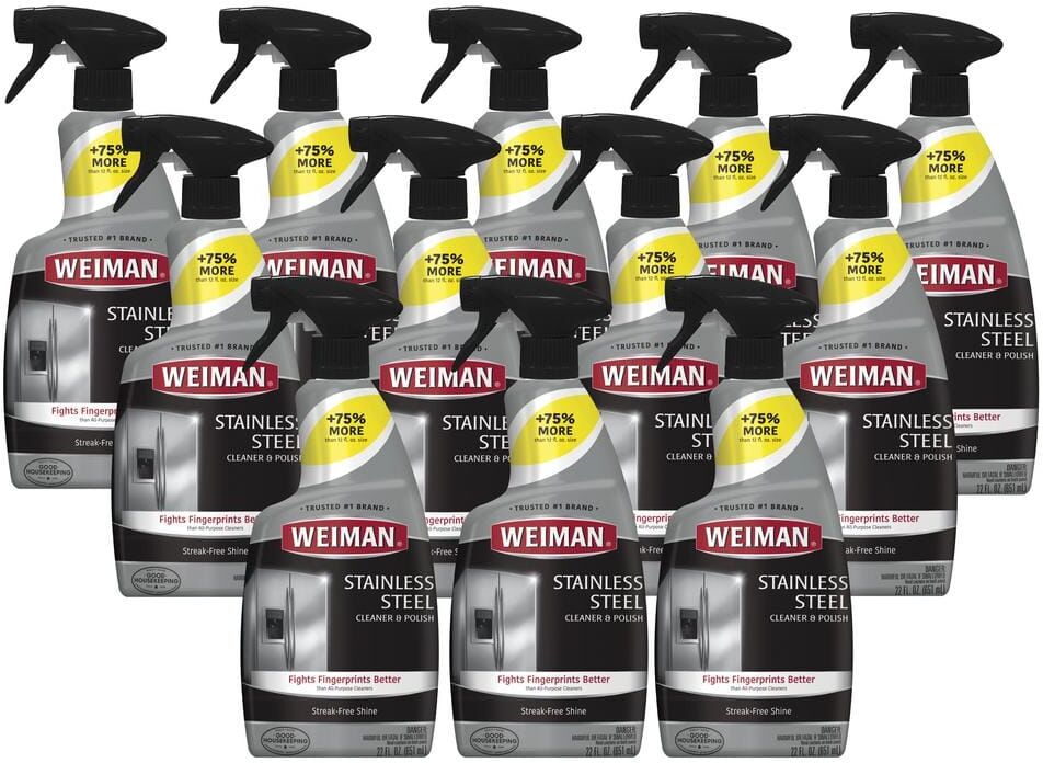 Weiman 22 oz. Stainless Steel Cleaner and Polish Spray (12-Pack)