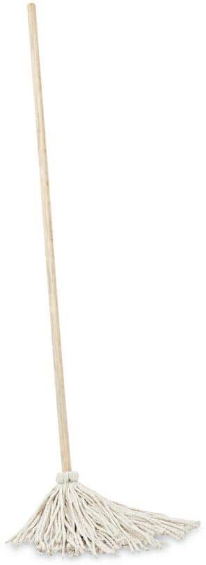 Boardwalk Commercial Deck String Mop with 48 in. Wooden Handle, 12 oz. Cotton Fiber Head (6/Pack)