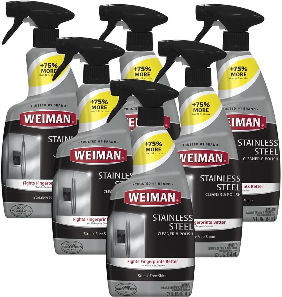 Weiman 22 oz. Stainless Steel Cleaner and Polish Spray (6-Pack)