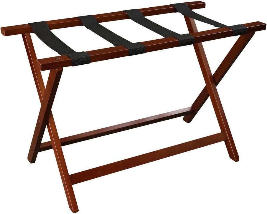 Casual Home Heavy Duty 30 in. Walnut Extra Wide Luggage Rack