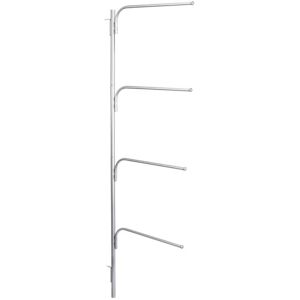 HOUSEHOLD ESSENTIALS Clutterbuster Bar/Chrome 4-Hook Rack