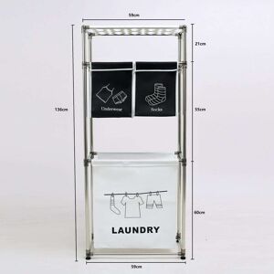 Tileon Laundry Hamper 3-Tier Laundry Sorter with 4-Removable Bags for