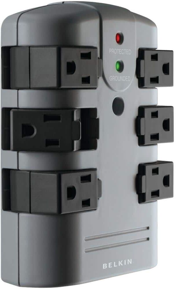 Belkin 6-Outlet Pivot-Plug Surge Protector Wall Tap