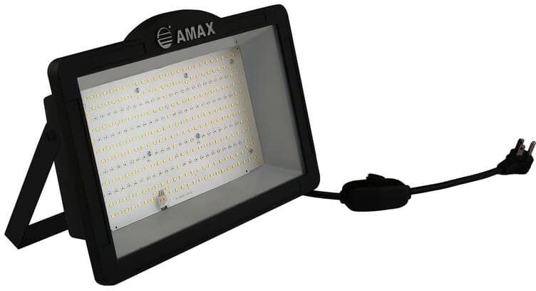 AMAX LIGHTING 83-Watt 1 USB Indoor/Outdoor Integrated LED Flood Light, Black