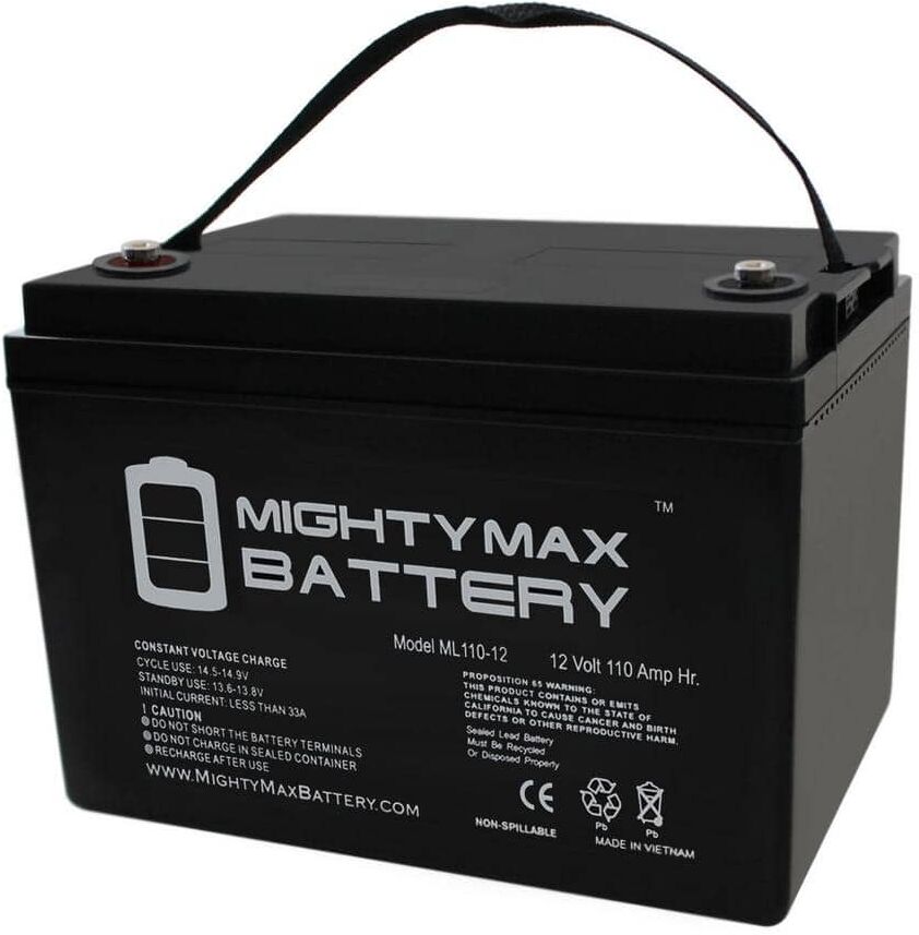 MIGHTY MAX BATTERY 12V 110AH SLA Battery Replaces Goal Zero Yeti 1250 Solar Generator