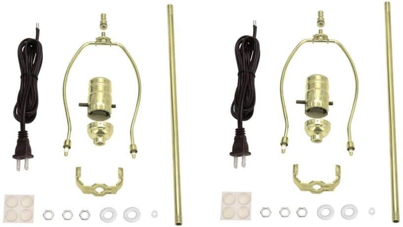 Creative Labs Brass Make-A-Lamp Push Through Socket Kit (2-Pack)